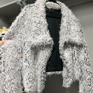 HYFVE Gray Teddy Jacket Plush Faux Fur